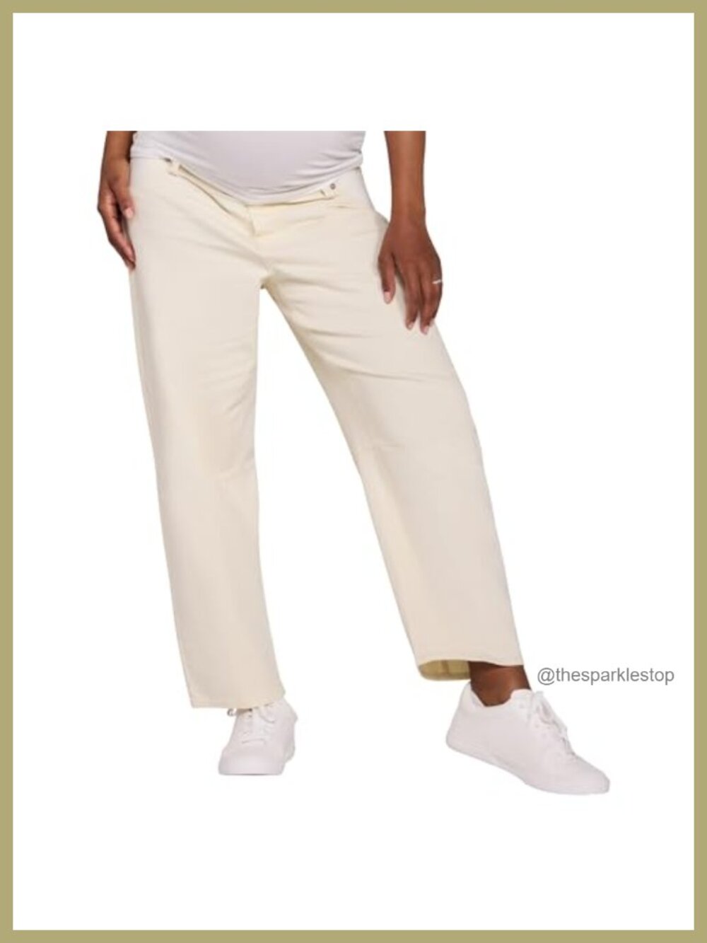Motherhood Maternity Under Belly Barrel Leg Denim Pregnancy Jeans Dart Detail